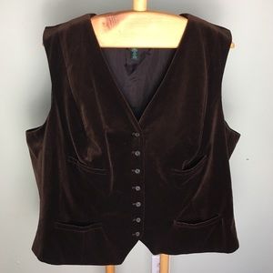 Plus Size Ralph Lauren Velvet Vest